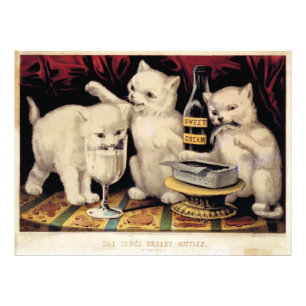 The Three Greedy Kitties At The Feast Ives Photo Print