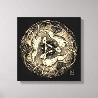 The Three Hares Canvas Print