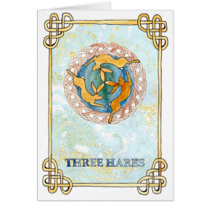 The Three Hares card