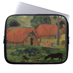 The Three Huts, Tahiti, 1891-92 (oil on canvas) Laptop Sleeve