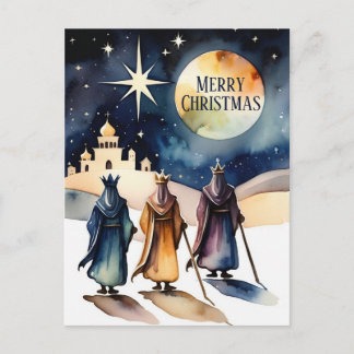 The Three Kings Christian Religious Christmas Postcard