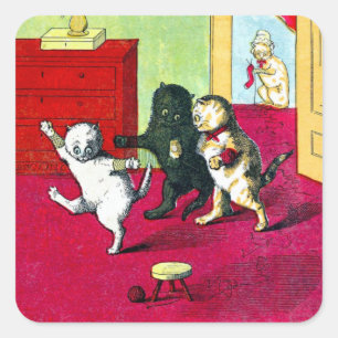 The Three Little Kittens Square Sticker