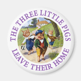 The Three Little Pigs Leave Their Home Magnet
