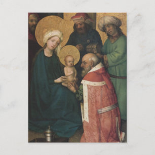 The three Magi adoring Jesus Christ Postcard