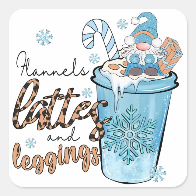 The Three Most Important Thing in Winter  Square Sticker (Front)