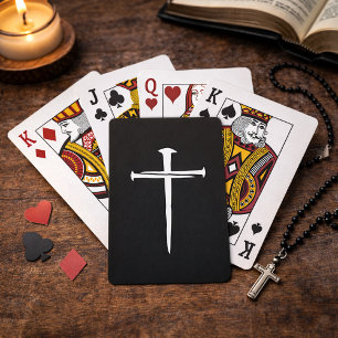 The Three Nails White Cross Christian Faith Cards