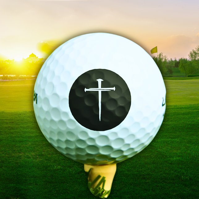 The Three Nails White Cross Christian Golf Balls (The Three Nails White Cross Christian Golf Balls)
