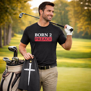 The Three Nails White Cross Christian Golf Towel