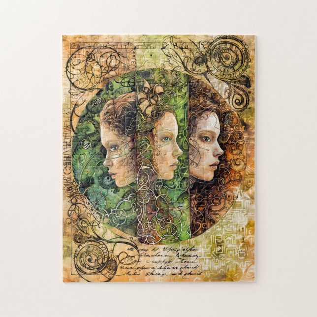 The Three Norns, Norse Fate Goddesses Jigsaw Puzzle (Vertical)