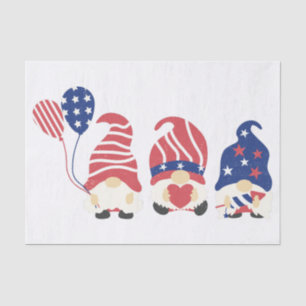 The Three Patriotic Gnomes Tissue Paper