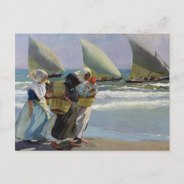The Three Sails - Joaquin Sorolla Postcard (Front)