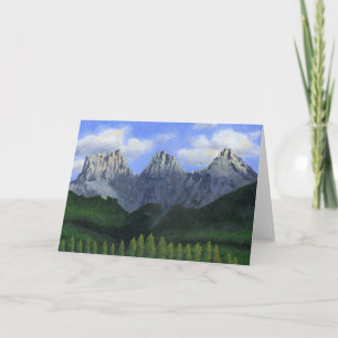 The three sisters in Canmore, Alberta, Canada Card