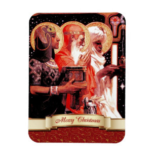 The Three Wise Men. Vintage Art Christmas Gift  Magnet