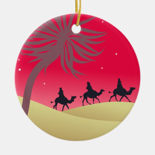The Three Wisemen Ceramic Tree Decoration (Front)