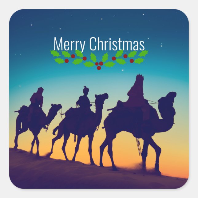 The Three Wisemen Square Sticker (Front)