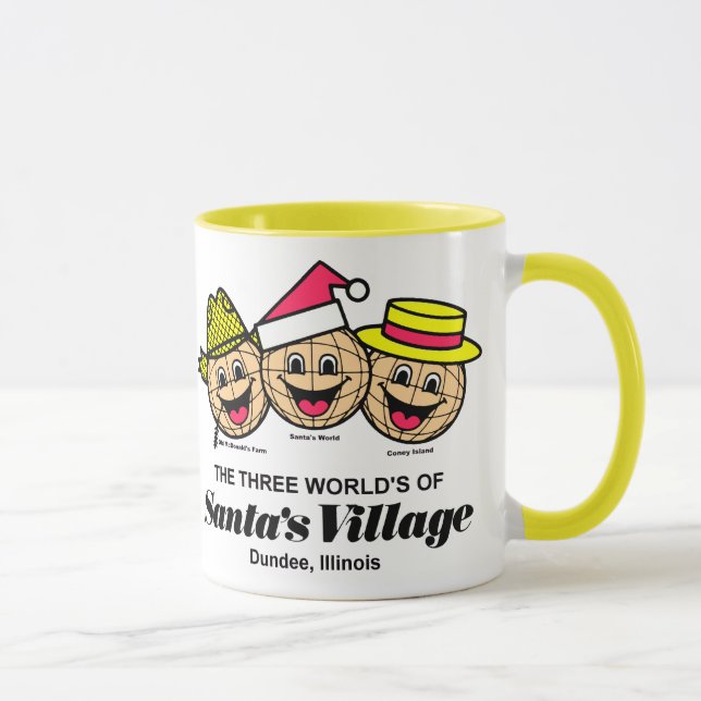 The Three Worlds of Santa's Village, Dundee, IL Mug (Right)