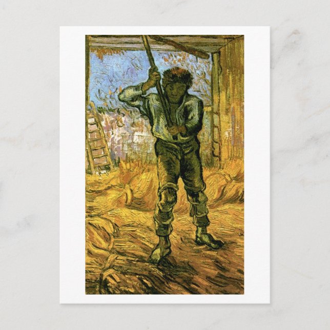 The Thresher (after Millet), Van Gogh Fine Art Postcard (Front)