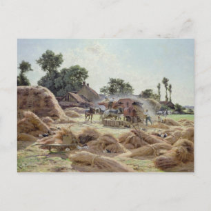 The Threshing Machine 1896 Postcard