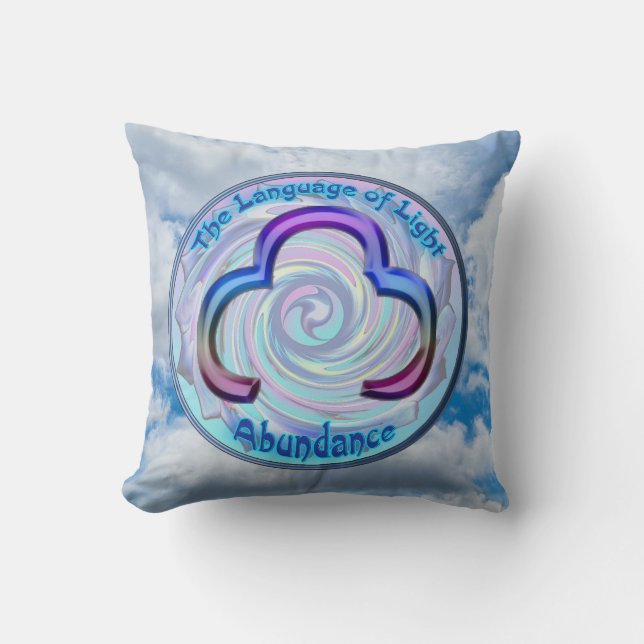 The Throat Chakra - Symbol Abundance Cushion (Front)