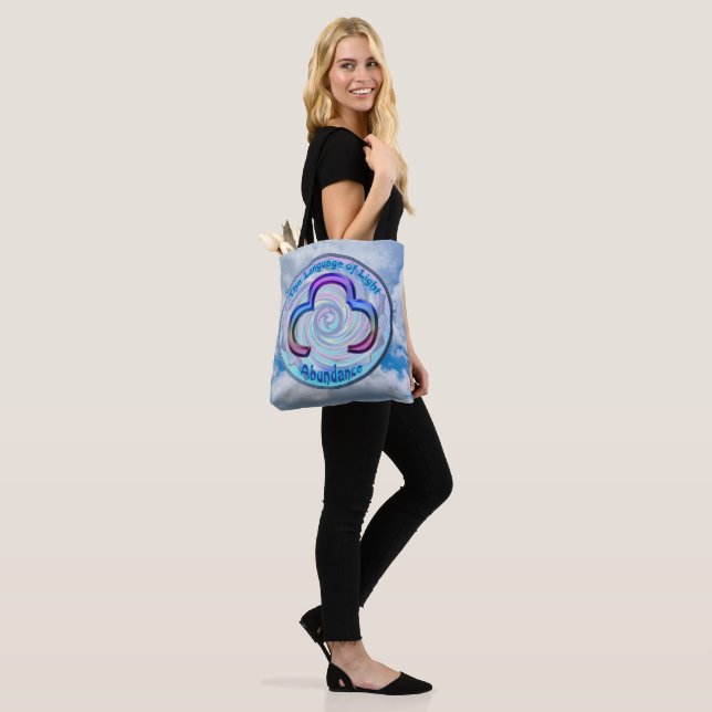 The Throat Chakra - Symbol Abundance Tote Bag (On Model)