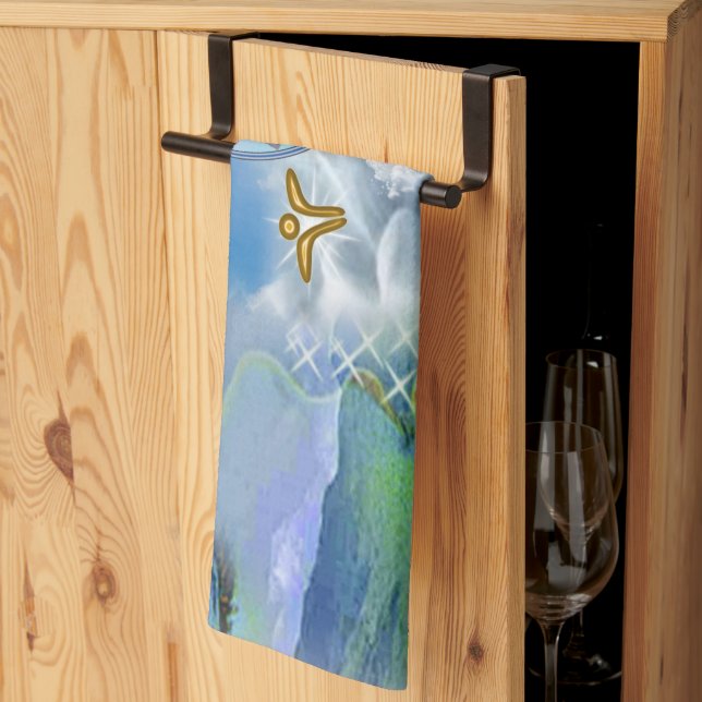 The Throat Chakra - Symbol Dreams Tea Towel (Thirds Fold)