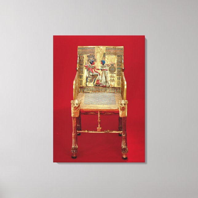 The throne, from the Tomb of Tutankhamun Canvas Print (Front)