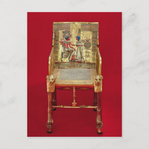 The throne, from the Tomb of Tutankhamun Postcard