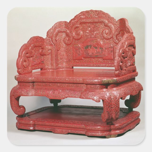 The throne of Emperor Ch'ien Lung (1736-95) Square Sticker (Front)