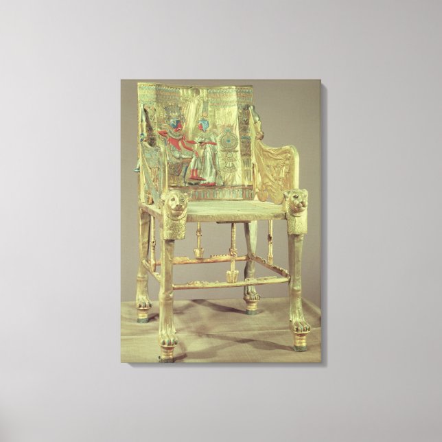 The throne of Tutankhamun  New Kingdom Canvas Print (Front)