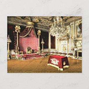 The throne room, Fontainebleau Palace, France clas Postcard