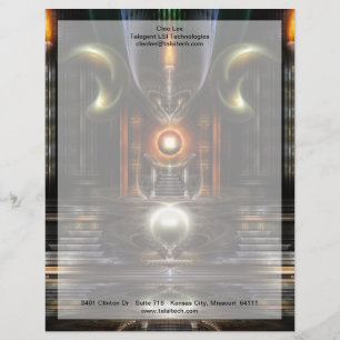 The Throne Room Fractal Art Customised Letterhead