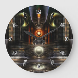 The Throne Room Fractal Art Large Clock