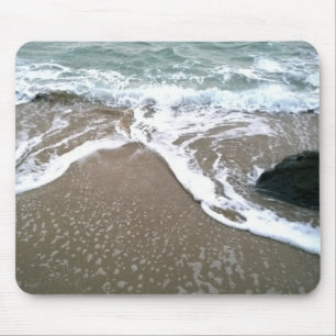 The Tide Washing Ashore Over the Rocks Mouse Pad