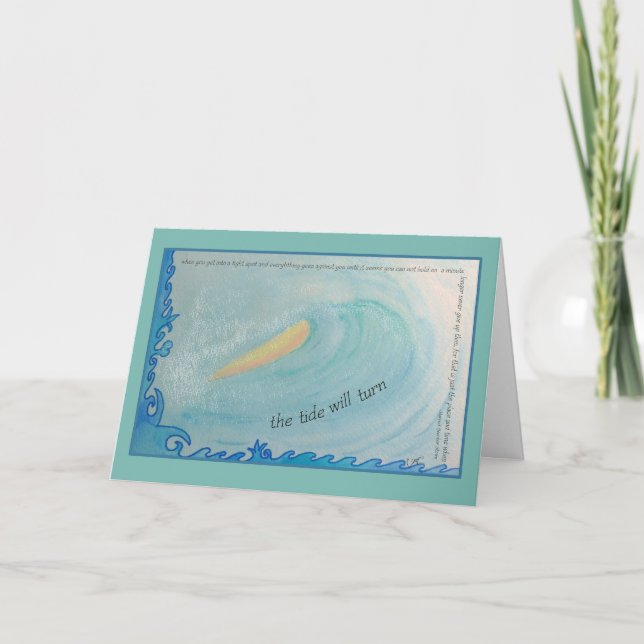The Tide Will Turn Quote for Encouragement Card (Front)