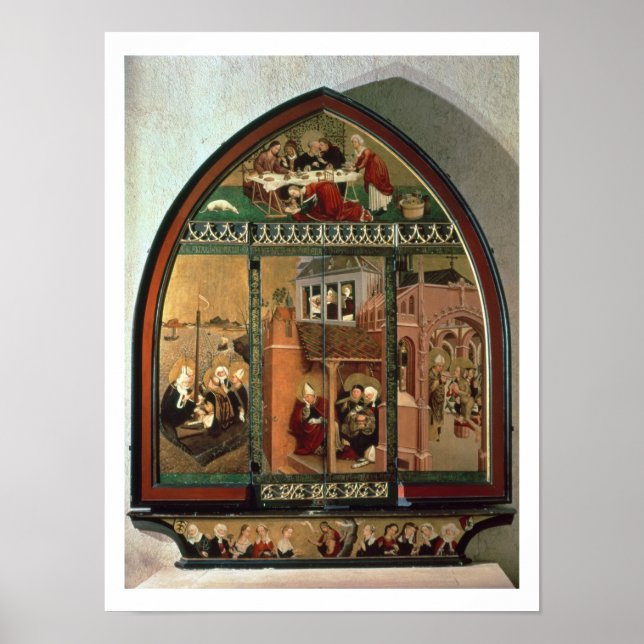 The Tiefenbronn Altarpiece (closed) 1432 (tempera Poster (Front)