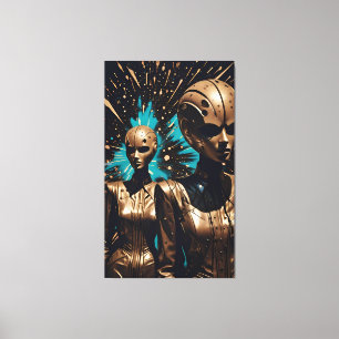 The Tiffany Twisted Twins - Ken Gauge Surreal Art Canvas Print