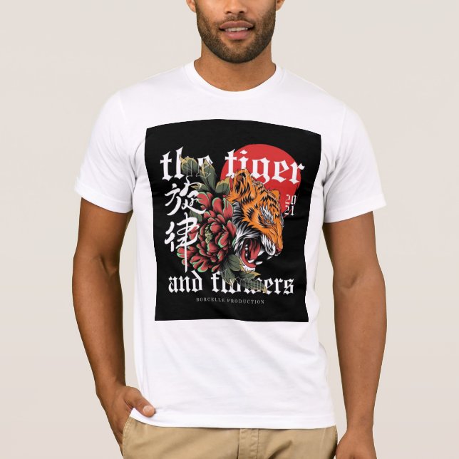The tiger and Dragon thirt design  T-Shirt (Front)
