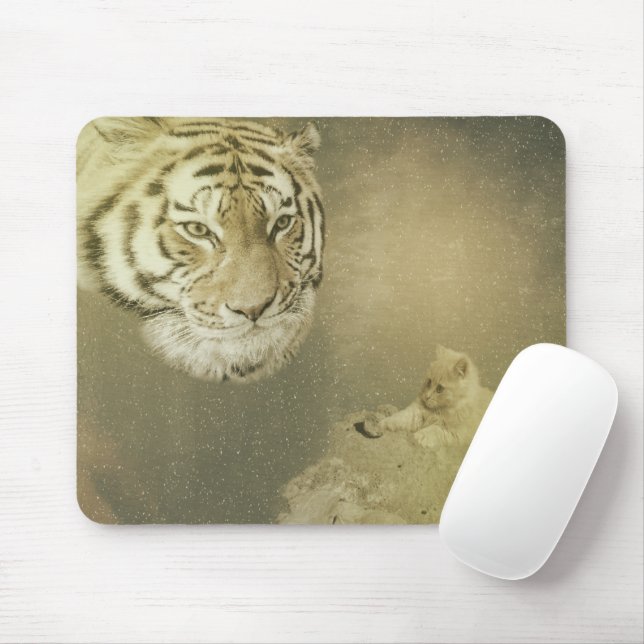 The Tiger And The Kitten, Mousepad (With Mouse)