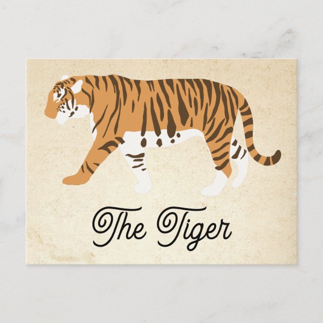 The Tiger Colour Block Holiday Postcard (Front)