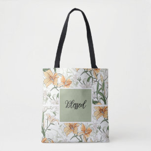 The Tiger Lilies, soft green, Tote Bag