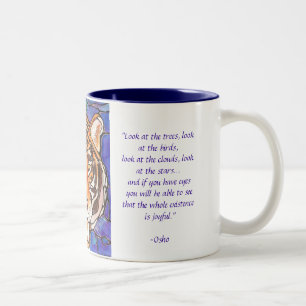 The Tiger Stained Glass/mosaic Art Many products!! Two-Tone Coffee Mug