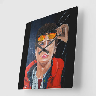The Time Traveller Painting by Alfred Fox Square Wall Clock