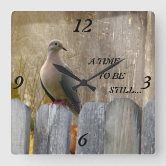 The Timeless Dove ! Square Wall Clock