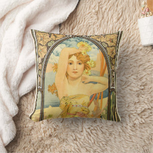 The Times of the Day, Brightness of Day by Mucha Cushion