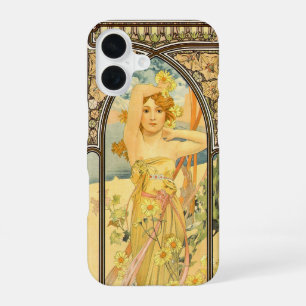 The Times of the Day, Brightness of Day by Mucha iPhone 16 Case