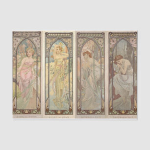 The Times of the Day by Alphonse Mucha Tissue Paper