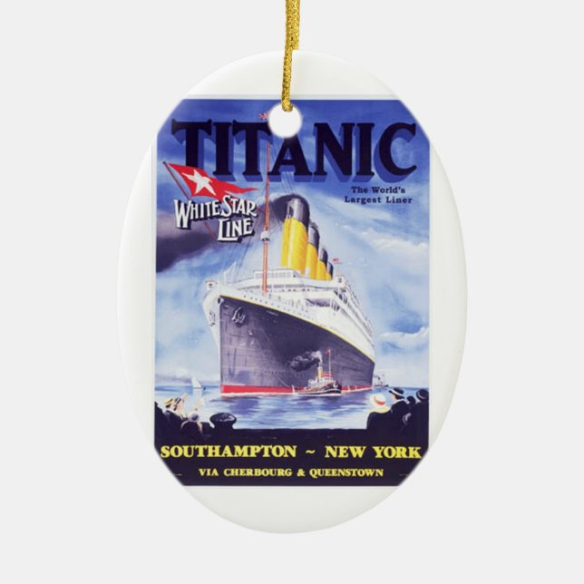 The Titanic Ceramic Tree Decoration (Front)