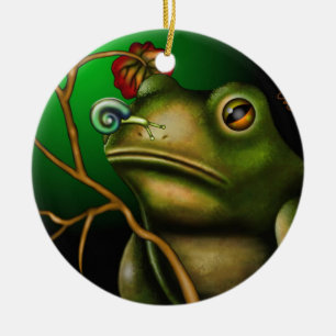 The Toad And The Snail II Ceramic Tree Decoration