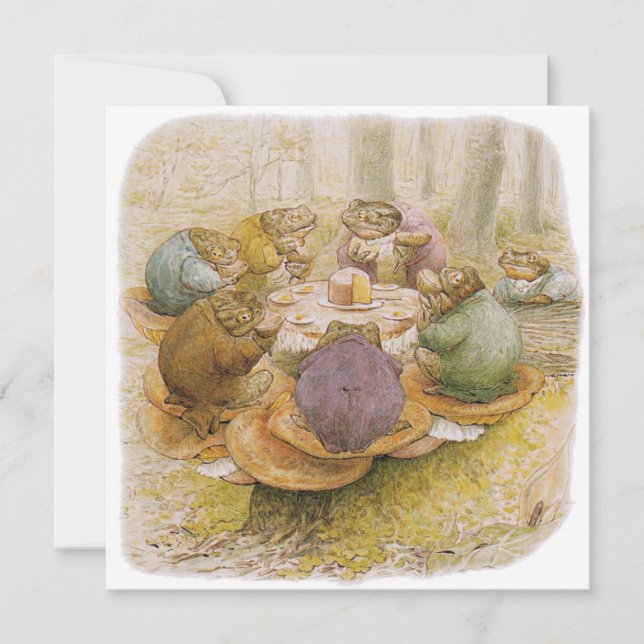 The Toads' Tea Party (by Beatrix Potter) Card (Front)