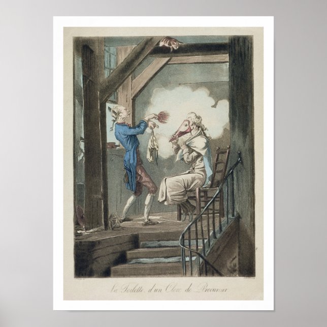 The Toilet of an Attorney's Clerk, engraved by Phi Poster (Front)